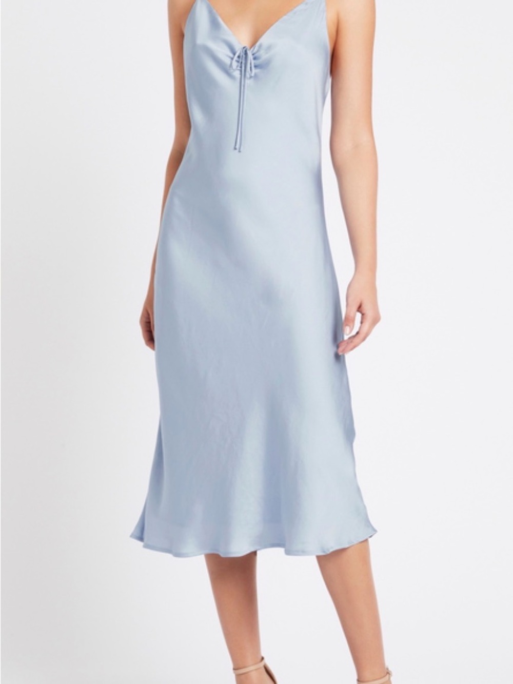 PAIGE Dream Blue Midi Slip Dress